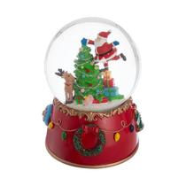 Globo musical holiday santa s tree 15 cm home style