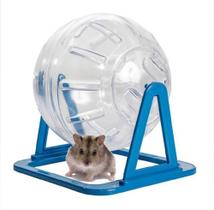 Globo Para Hamster Brinquedo Bola Acrílico Com Suporte 12 Cm