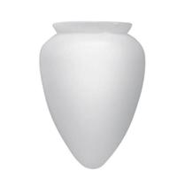 Globo Pera Plástico Ventilador de Teto Boca com 10cm de Diâmetro Universal Branco Fosco