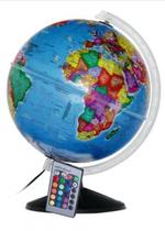 Globo Terrestre 30Cm Prisma Politico Led Base Preta-310450