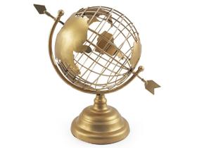 Globo Terrestre Decorativo Enfeite de Mesa Metal 29x18 cm Dourado Globo Terrestre Decorativo Enfeite de Mesa Metal 29x18 cm Dourado