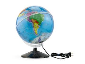 Globo Terrestre Decorativo Escolar Profissional Iluminado Luz Led RGB Abajur Base Plástico Direções Globo Terrestre Decorativo Escolar Profissional Iluminado Luz Led RGB Abajur Base Plástico Direções