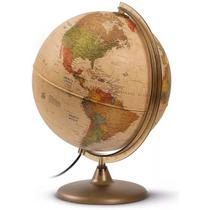 Globo Terrestre Discovery Antigo 25 Cm Com Luz
