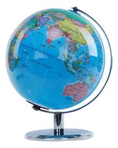 Globo Terrestre Enfeite Decorativo de 33cm Altura Com Base de Metal Toys Import
