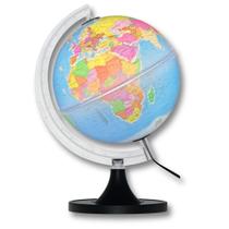 Globo Terrestre Giratório Iluminado Político Gênio 21x33cm - Libreria