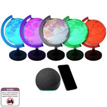 Globo Terrestre Giratório Luminoso Inteligente Multicolor - Comandos por voz e celular Globo Terrestre Giratório Luminoso Inteligente Multicolor - Comandos por voz e celular