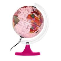 Globo Terrestre Libreria 21cm Aquarela Rosa Pi/Bs-Mag 314113 Polit.Bivolt Base Pls Magenta