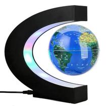 Globo Terrestre Magnetico Luminaria Gravidade Zero Luz Led Iluminaçao Planeta Terra Mundo Enfeite Decoraçao Loja Mesa Quarto Sala Estante - Ab.MIDIA