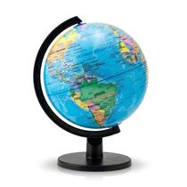 Globo Terrestre Mapa Político Continetal De Mesa Escolar Giratório 25 Cm Para Estudo