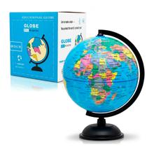 Globo Terrestre Mapa Político Giratório De Mesa Escolar Para Decoração 19 Cm