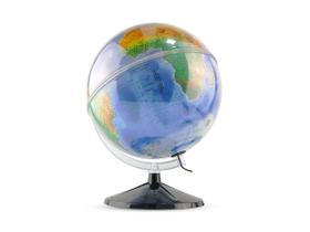 Globo Terrestre Mondo Físico Profissional Studio 30cm Com Divisão De Países Base Em Plástico Decoração
