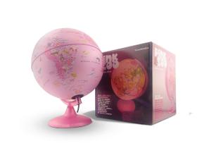 Globo Terrestre Pink Zoo 25CM Tecnodidattica Abajur Luminária LED Ilustrado Animais