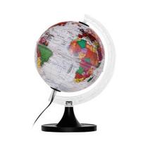 Globo Terrestre Político 21 cm de diâmetro Aquarela Preto - Libreria