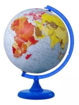 Globo Terrestre Político 30cm Continental Base Azul Celeste