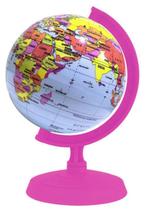 Globo Terrestre Político Baby Base Rosa 10Cm Libreria