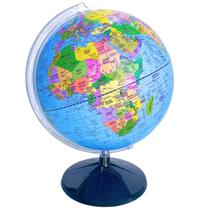 Globo Terrestre Político Bilíngue 30 Cm Base Preta Sem Luz Libréria