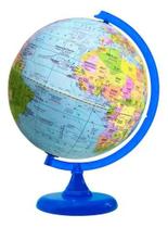 Globo Terrestre Político Bilíngue 30cm - Base E Régua Azul