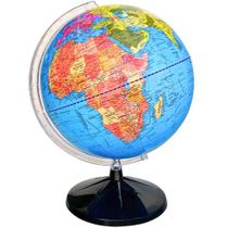 Globo Terrestre Político Mundial Com Fuso Horário Geográfico E Demográfico Continental Libreria 30cm