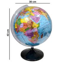 Globo Terrestre Político Tátil Braile Alto Relevo 30cm - Libreria