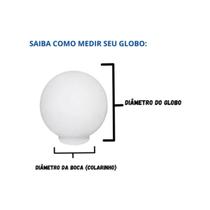 Globo Transparente Esfera De Vidro Peça para Reposição 15x28 - Cafglass