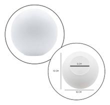 Globo Vidro Esfera Bola 10 Cm Diâmetro Fosco Sem Colar Branco