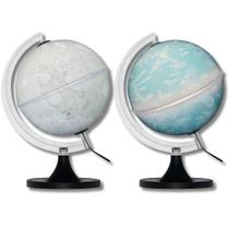 Globos Luminosos - Globo Lunar Cinza + Globo Celeste 88 Constelações - 21 cm -Giratórios