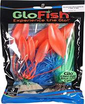 GloFish Fluorescent Plant Multipack 3 Count, contém grama de salgueiro, capim-cabelo e plantas de aquário berterol (29282)