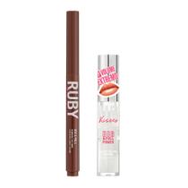 Gloss Big & Full Power + Lapiseira Labial Volume Big & Full - Ruby Kisses Cor:Nude