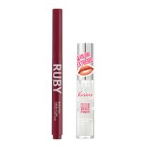 Gloss Big & Full Power + Lapiseira Labial Volume Big & Full - Ruby Kisses Cor:Red Wine