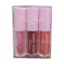 Gloss brilho labial +lip oil + batom matte Febella boca linda 3 itens Gloss brilho labial +lip oil + batom matte Febella boca linda 3 itens