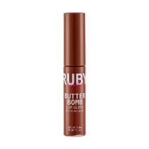Gloss Butter Bomb Ruby Kisses Hidratação e Brilho Intenso para Lábios Suaves e Macios