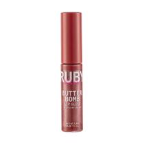 Gloss Butter Bomb Ruby Kisses Hidratação e Brilho Intenso para Lábios Suaves e Macios