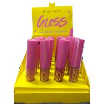 Gloss com Pérolas Cristalinas - Mia Make - Box com 24 Unid