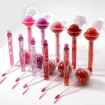 Gloss e Balm 2 em 1 Hello Kitty Infantil Lip Oil Lip Gloss Lip Balm Hidratante Labial Batom