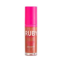 Gloss Glitter Blush Gold - RUBY KISSES