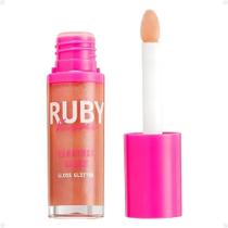 Gloss Glitter Ruby Kisses Electric Glaze 01 Blush Gold Lgg01b