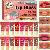 Gloss Labial AZEN Kit com 24 Unidades Hidratante com Vitamina E