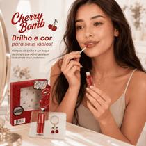 Gloss Labial Cherry Bomb Cereja com Chaveiro Pingente Gloss Labial Cherry Bomb Cereja com Chaveiro Pingente