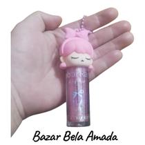 Gloss Labial Infantil Chaveiro Menina Brilhante Hidratante Aroma Doce Rosa Portátil Gloss Labial Infantil Chaveiro Menina Brilhante Hidratante Aroma Doce Rosa Portátil