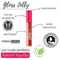 Gloss Labial Jelly 3,8 Ml Nude Perfeito Derma Chem