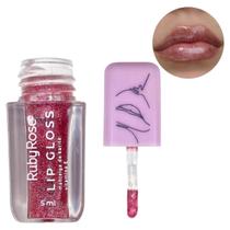 Gloss Labial Ruby Rose Com Glitter Lip Gloss ShineC/Brilho