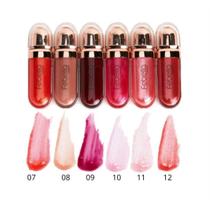 Gloss Labial Super Brilhante 3D Febella Lip Gloss Glitter Inspiração Kiko