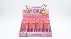 Gloss Lip Oil 2 em 1 Lua e Neve Coelhinho - Brilho Labial e Hidratação com Glitter - Super Fofo e Tendência