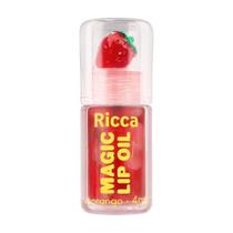 Gloss Magic Lip Oil Morango Ricca Brilho Labial Líquido Hidratante 4ml