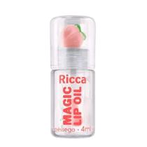 Gloss Magic Lip Oil Pêssego Ricca Brilho Labial Líquido Hidratante 4ml