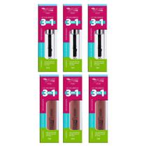 Gloss Max Love Lip Volumoso 3 Em 1 Incolor/ Nude - 6 Un