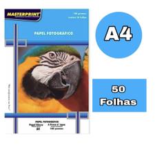 Glossy Paper Masterprint A4 180g - Pt C/ 50 Fls Cor Branco Glossy Paper Masterprint A4 180g - Pt C/ 50 Fls Cor Branco