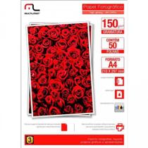 Glossy Paper Multilaser A4 150G C 50 Folhas Multilaser - PE003