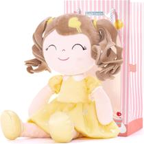 Gloveleya Boneca Coração Amarela 40 Cm + Sacola By Metoo - Original