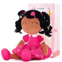 Gloveleya Boneca Coração Morena Pink 40 Cm + Sacola By Metoo - Original Gloveleya Boneca Coração Morena Pink 40 Cm + Sacola By Metoo - Original